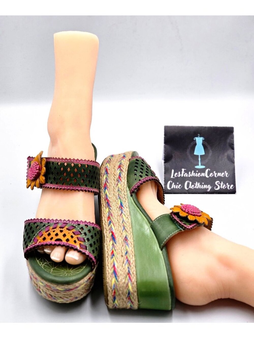 Spring Step L'ARTISTE Women Virgie Floral Platform Sandals Size 10.5 2229 - Picture 11 of 16